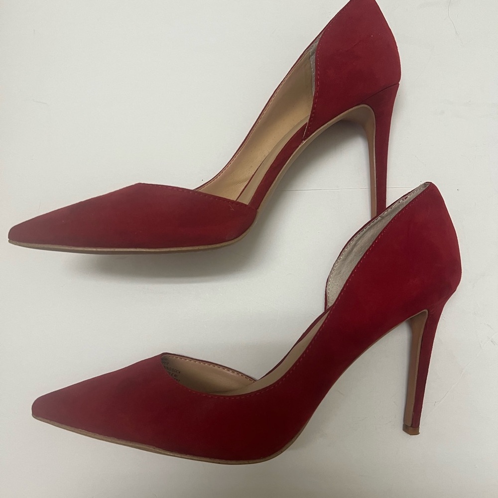 INC International Concepts Kenjay Dorsay Stilleto Heels shoes Red Size 9 - Picture 3 of 11